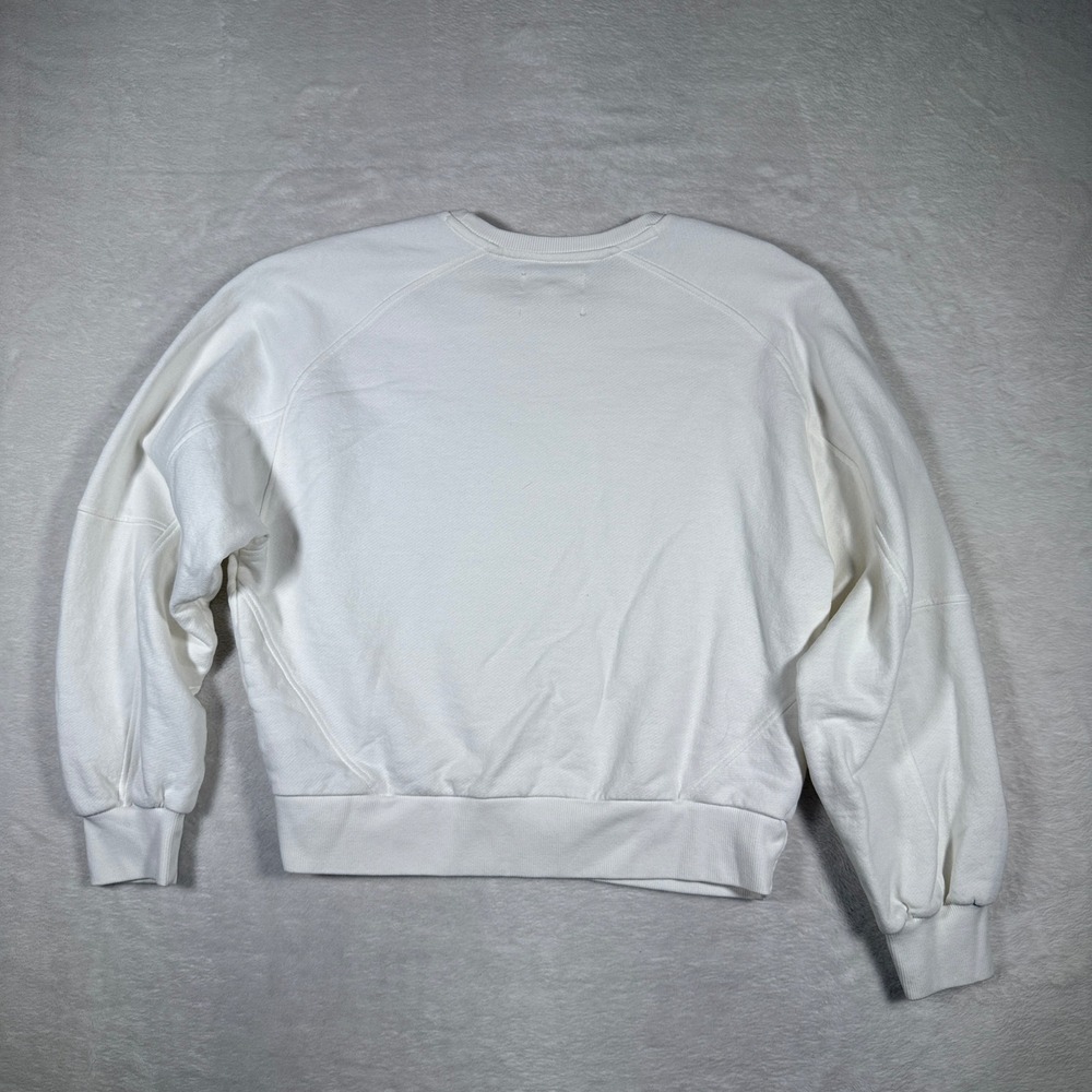 MKT Studio White Lightning Bolt Patch Sweatshirt S Le Sweatshirt - Picture 2 of 6